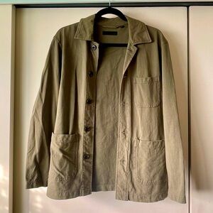 Uniqlo Khaki Green Cotton Chore Jacket Workwear Utility Coat Size S